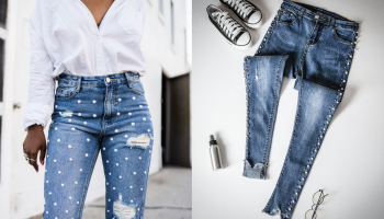 Nový trend - džíny s perličkami