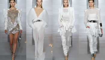 Stříbro, plast a ostré hrany v jarní kolekci Balmain 2019