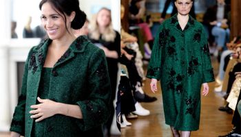 Těsně před porodem, ale přesto v modelech přímo z přehlídek! Meghan Markle je šik.