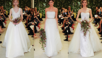 Kolekce svatebních šatů Carolina Herrera pro jaro 2016 je doplněna pugéty květin