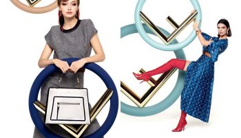 Kendall Jenner a Gigi Hadid s obručemi v podzimní kampani Fendi