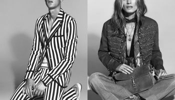 Malgosia Bela a Mathias Lauridsen v kampani Gucci S/S 2015