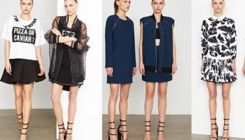 DKNY Pre-fall 2014 - sportovní dresy a kombinace černo-bílé