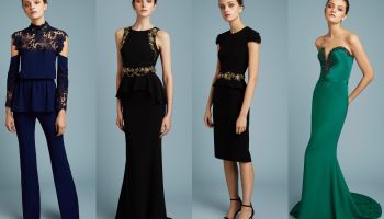 Prvky baroka a krajka - Pre-fall Reem Acra 2017