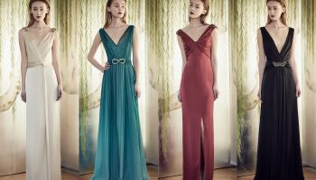 Večerní róby Jenny Packham z Pre-Fall kolekce 2015 v odstínech celé palety