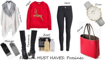Fashion MUST HAVES: zasněžený prosinec s červeným pozlátkem