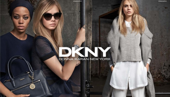 Cara Delevingne pózuje pro DKNY Resort 2015