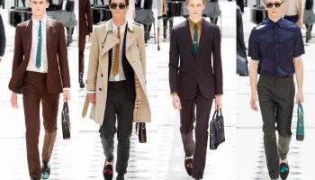 Jaro/léto Burberry 2016 přináší do pánského šatníku vzor žirafí srsti