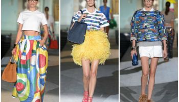 Bláznivá dvojčata pod značkou Dsquared2 na mole předvádí pestrobarevné modely