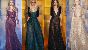 Skvostný Haute Couture Elie Saab 2015 zahalen do zlaté krajky
