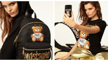 Vánoční kampaň značky Moschino v hlavní roli s medvídkem
