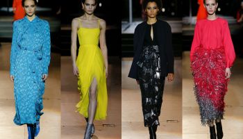 Carolina Herrera se v podzimní kolekci 2018 rozloučila barvami