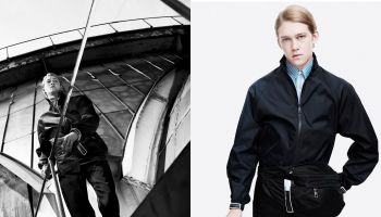 Britský herec Joe Alwyn v kampani Prada