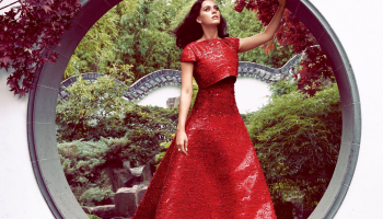 Katy Perry v rozkvetlém Harper's Bazaar