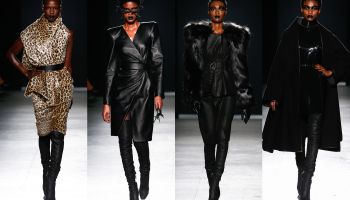 Podzimní kolekce značky Gareth Pugh je plná ostrých tvarů a černé