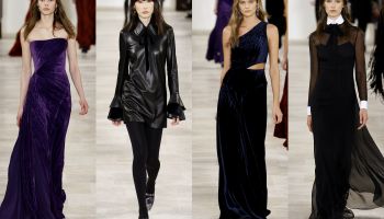 Ralph Lauren v kolekci Podzim/Zima 2016-2017 uvázal modelkám kravaty