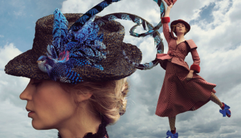 Emily Blunt jako kouzelná chůva Mary Poppins pro Vogue US