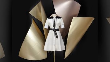 terické plastiky Franka Gehryho ovládly výlohy Louis Vuitton