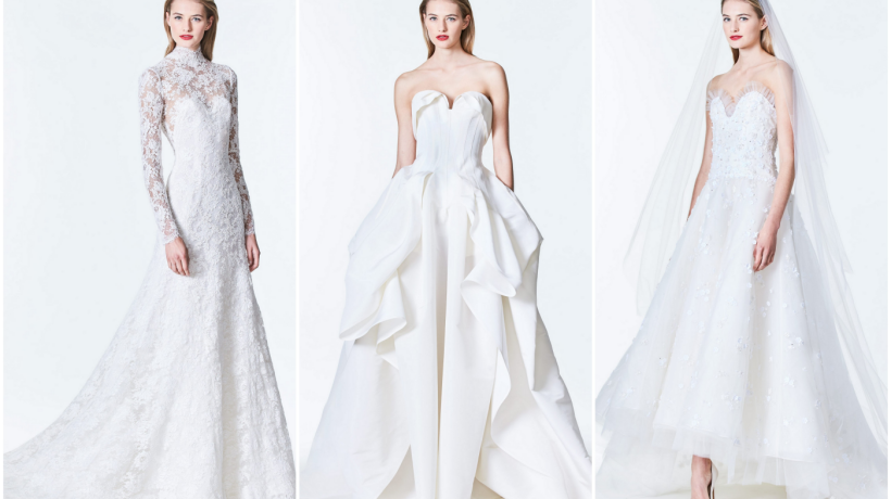 Carolina Herrera uvedla střídmou, ale precizní kolekci svatebních šatů