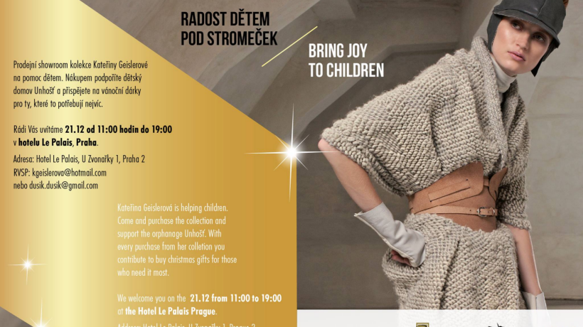 Vánoční prodej Kateřiny Geislerové pro podporu dětí z Dětského domova Unhošť