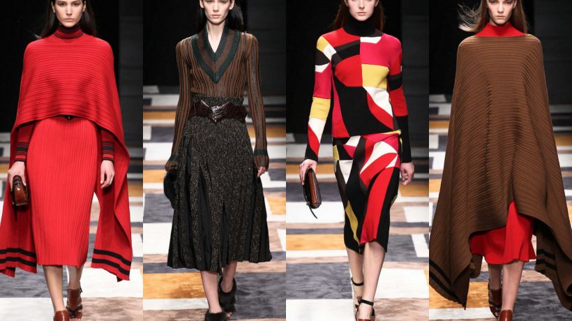 Salvatore Ferragamo F/W 15-16 spojuje striktní geometrii s něžným západem slunce