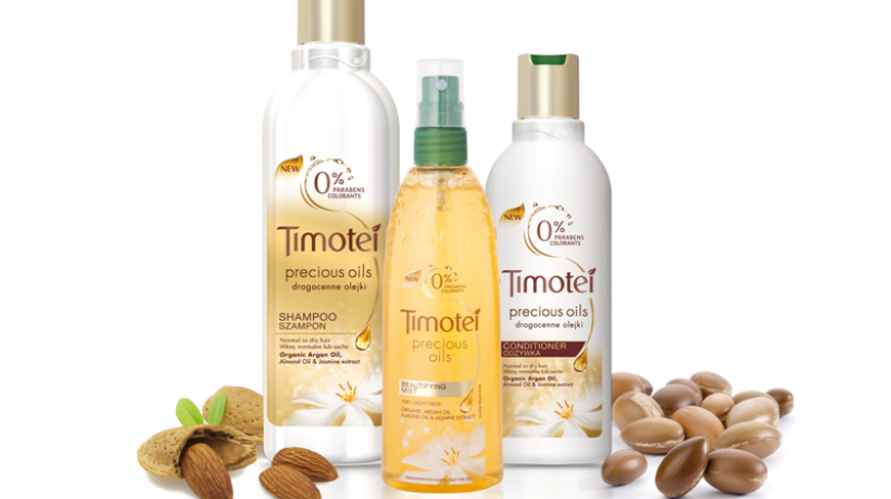 Timotei Precious Oils aktivně pečují o suché vlasy