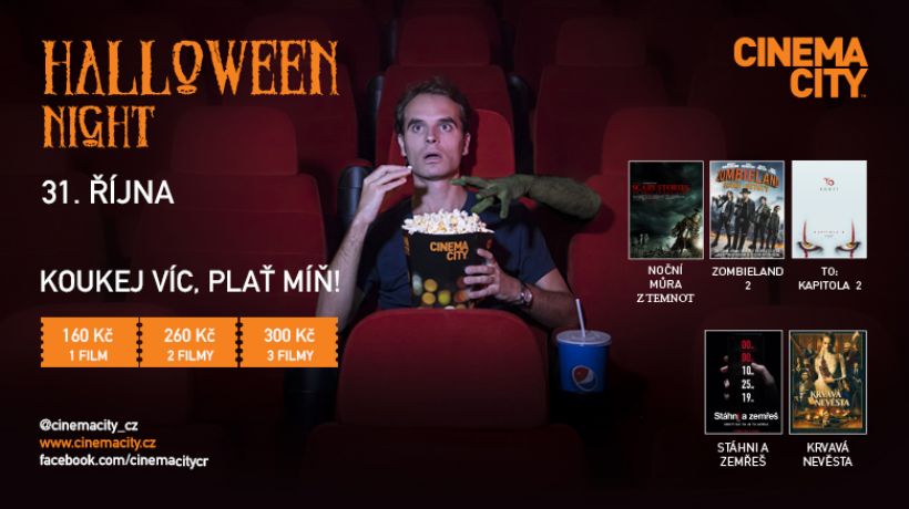 Na Halloweena do kina za stovku!
