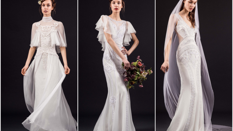 Bohatě zdobené svatební šaty Temperley London 2017