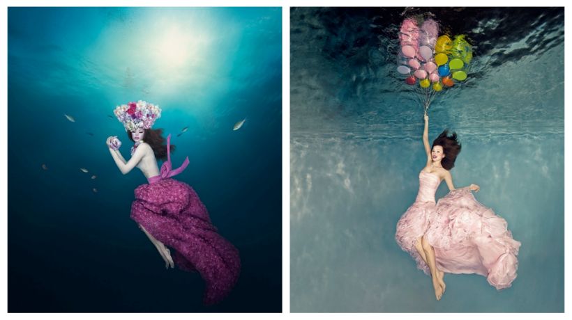 Spojení módy a umění v působivém kalendáři Underwater Fineart 2016