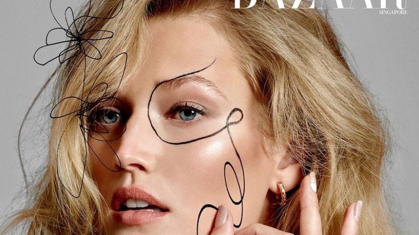 Sexy umění v podání Toni Garrn v aktuálním čísle Harper's Bazaar
