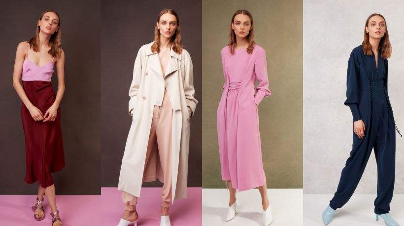 Pastely a neobvyklé spojení materiálů vytáhla pro Resort 2018 značka Tibi