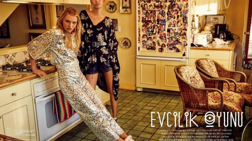 Dvě odlišné modelky spojuje síla a široká škála barev pro Vogue Turecka