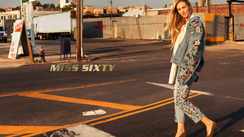 Pohodu a pouliční styl vyjadřuje Candice Swanepoel v kampani značky Miss Sixty