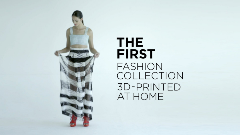 První kolekce šatů vytvořená 3D tiskem.