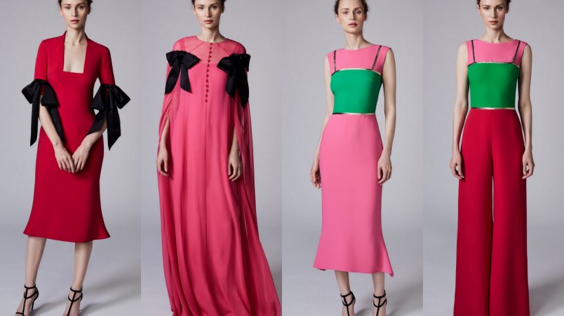 Reem Acra v Resort kolekci 2018 spojil zelenou, červenou a růžovou
