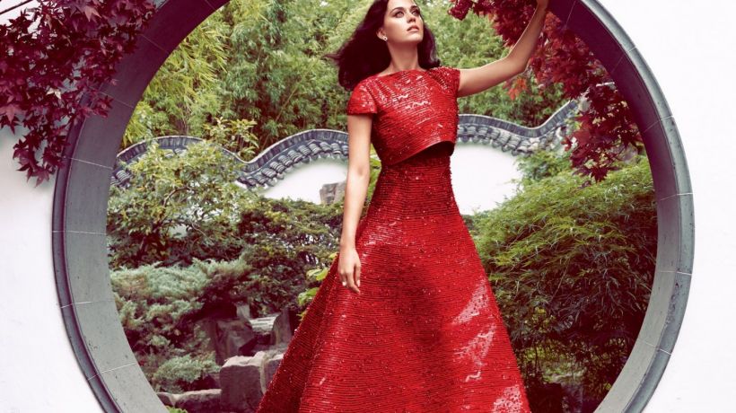 Katy Perry v rozkvetlém Harper's Bazaar