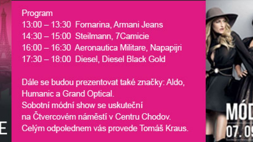 Milán, New York, Londýn a Paříž – „fashion weeks“ exkluzivně v Centru Chodov!