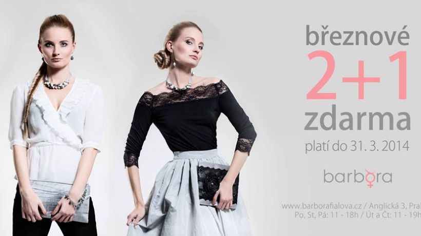Obchod Barbory Fialové vám přináší březnovou akci 2+1 zdarma