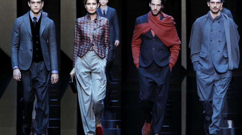 Giorgio Armani v podzimní pánské kolekci 2017 válí