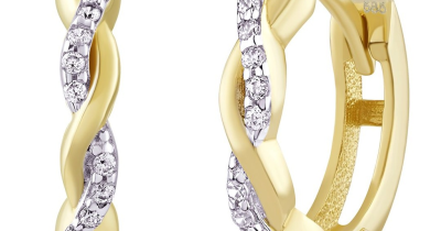 Zlaté náušnice kruhy Kyra s Brilliance Zirconia