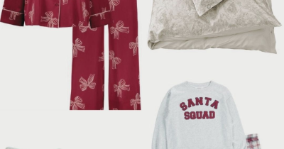 dámská vánoční pyžama F&F 899 Kč / povlaky na polštáře Loberon 1 298 Kč / povlečení Loberon 2 578 Kč