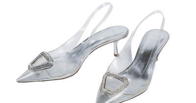 Průhledné lodičky s třpytivým prvkem, obchod Mango