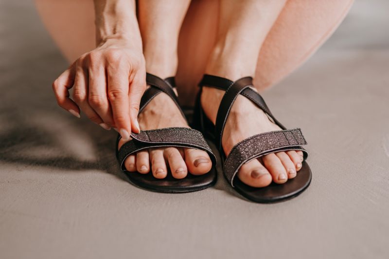 třpytivé sandály Ahinsa Shoes